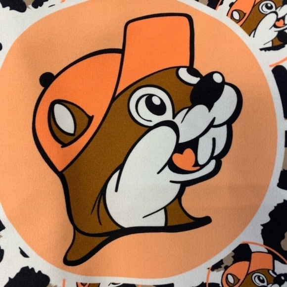 Buc-ee's All Over Leopard Print One Piece Swimsuit Women's XS Logo Graphic EUC - Picture 3 of 11